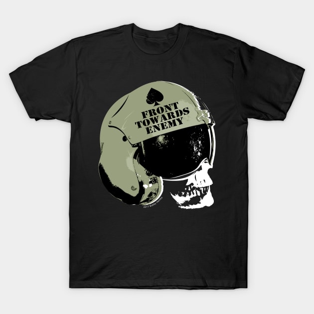 Front Towards Enemy -Chopper pilot T-Shirt by Illustratorator